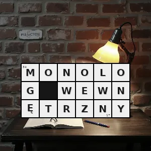 Rozwiązanie krzyżówki: przedstawienie w utworze epickim przebiegu życia wewnętrznego postaci jej myśli spostrzeżeń wyobrażeń w mowie niezależnej lub pozornie zależnej - monolog wewnętrzny | hasła, synonimy i podpowiedzi Hasło krzyżówkowe przedstawienie w utworze epickim przebiegu życia wewnętrznego postaci jej myśli spostrzeżeń wyobrażeń w mowie niezależnej lub pozornie zależnej - monolog wewnętrzny – rozwiązanie, synonimy, podpowiedzi i definicje krzyżówkowe